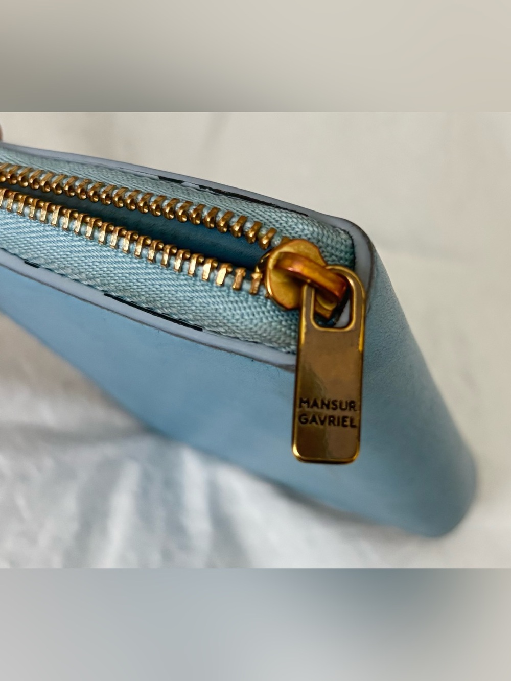 MANSUR GAVRIEL LT BLUE SMALL WALLET - Picture 3 of 11